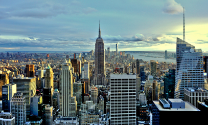 Aerial view of New York.