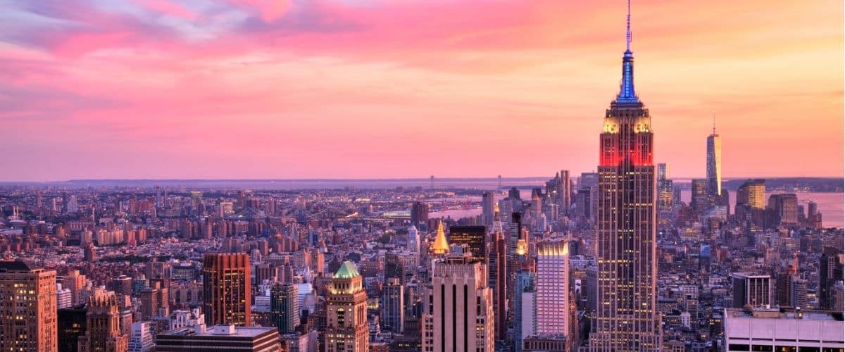 New York City Skyline Sunset